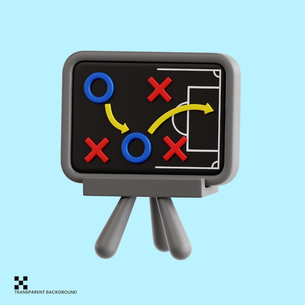 Fußball-Strategiebord mit Spielplan