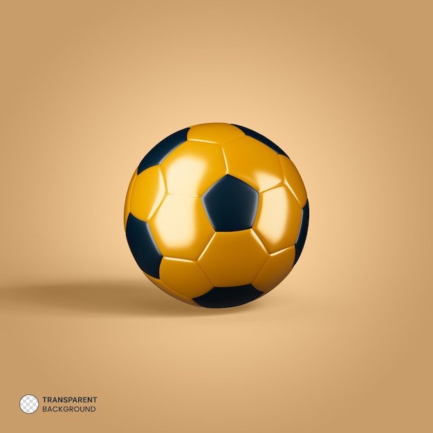 Fußball-symbol isoliert 3d-render-illustration