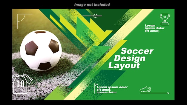 Fußball-Vorlagen-Banner psd Sport-Layout-Design-Fußball