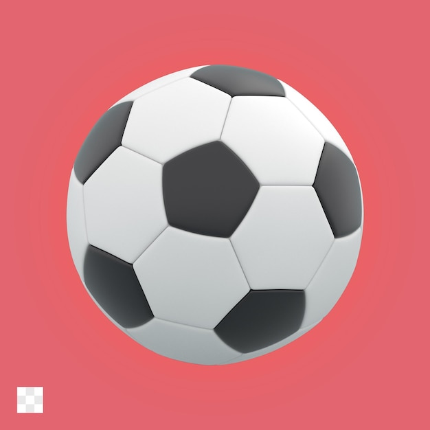 Fußballball 3d-symbol