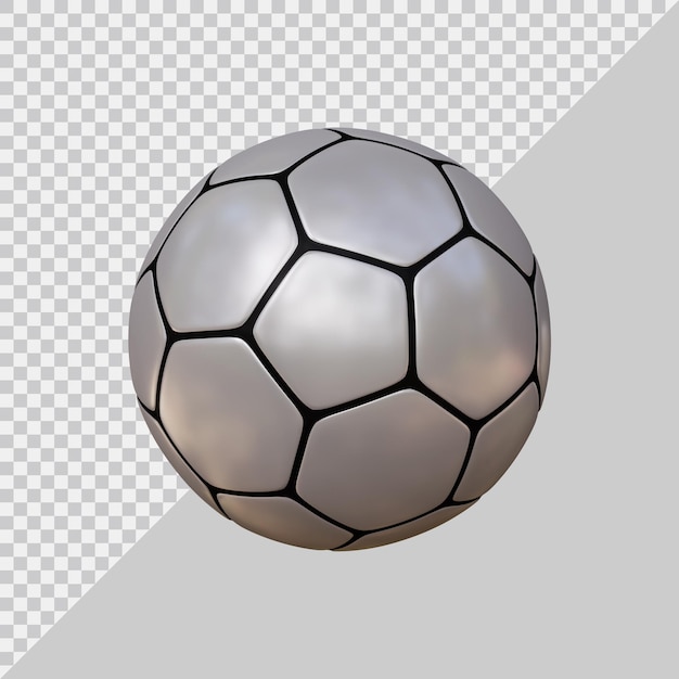 Fußballball mit modernem 3D-Stil