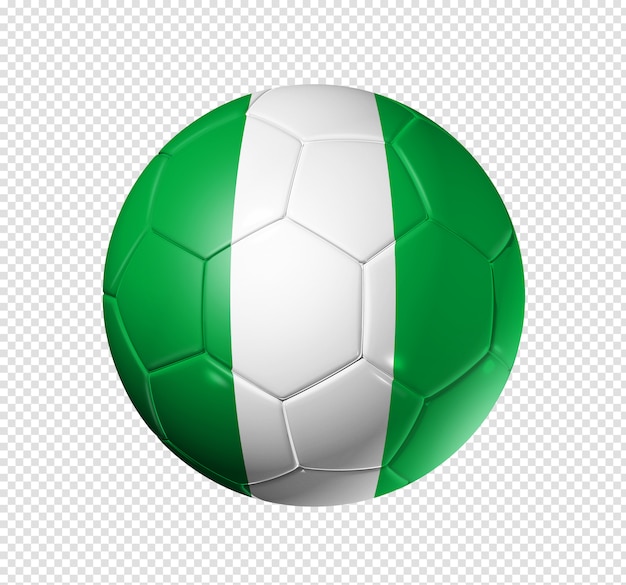 Fußballfußball mit nigeria-flagge