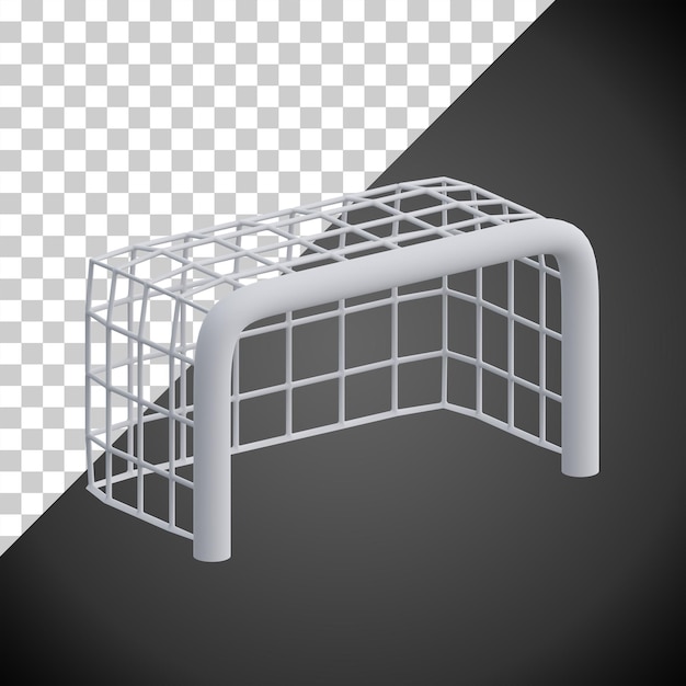 Fußballtor 3d-render-illustration-symbol