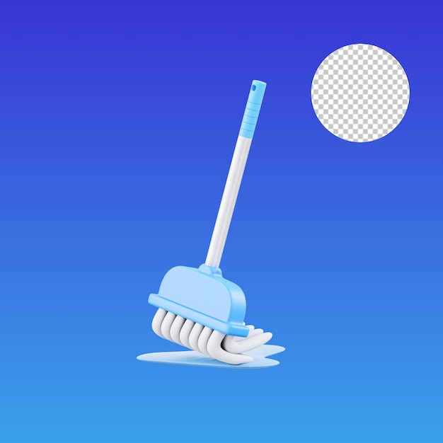Fußbodenmopp 3d-Bild
