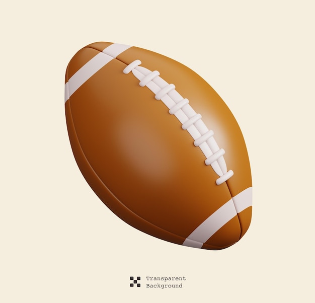 Futebol americano isolado Fitness esportivo e ícone de símbolo de jogo 3d Ilustração de renderização