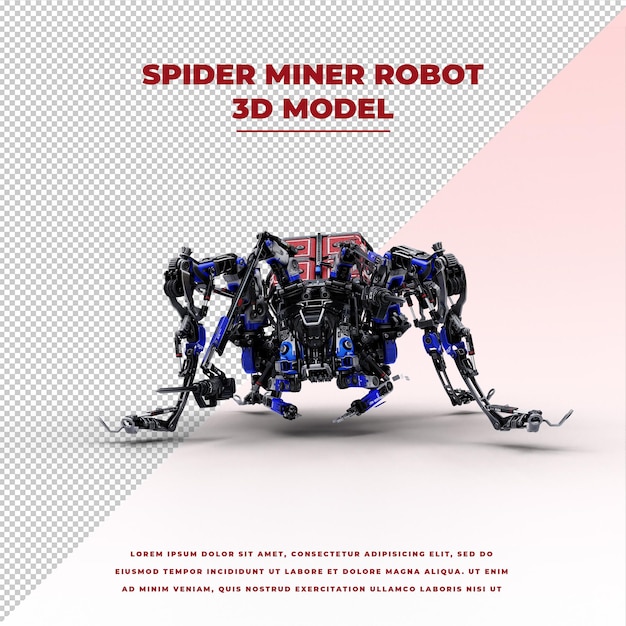 Future Tech Cyberpunk Spider Miner Robotermodell
