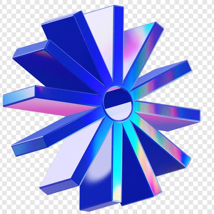 PSD futurista 3d abstract starburst (estallido de estrellas en 3d)