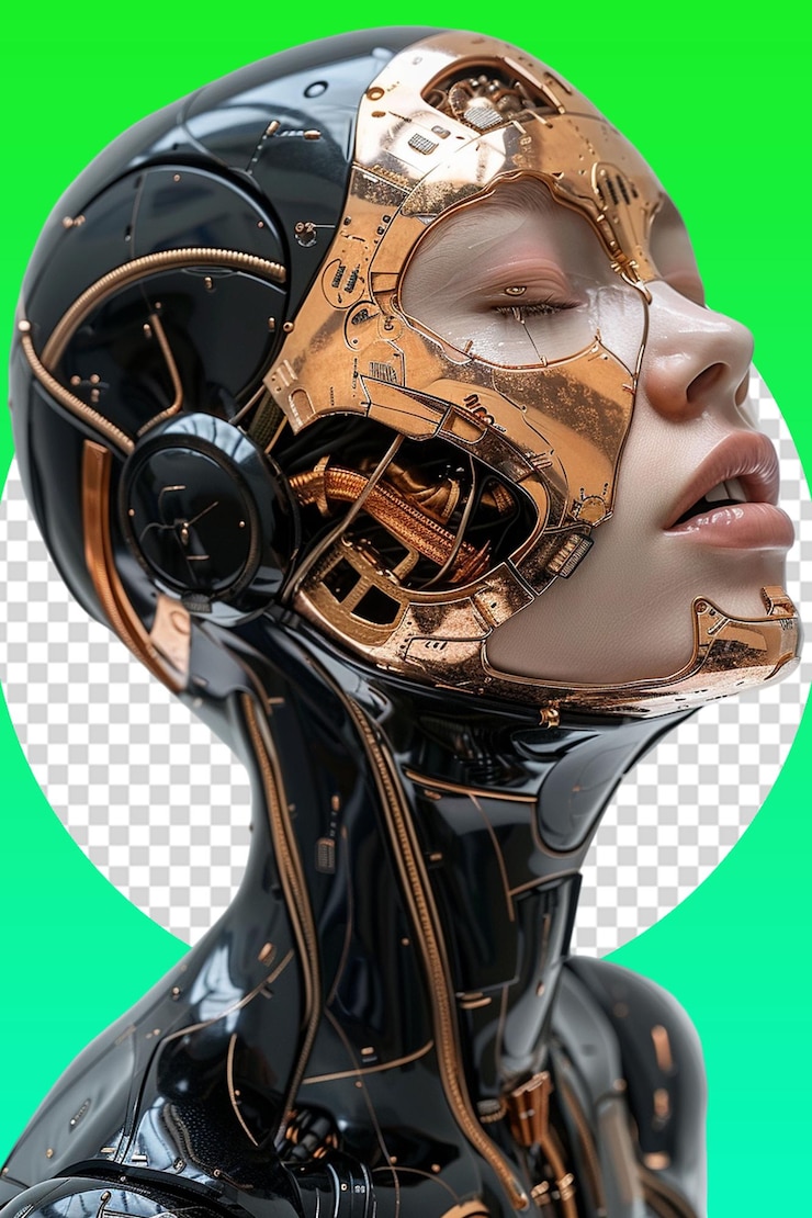 PSD futurista sin gente robot