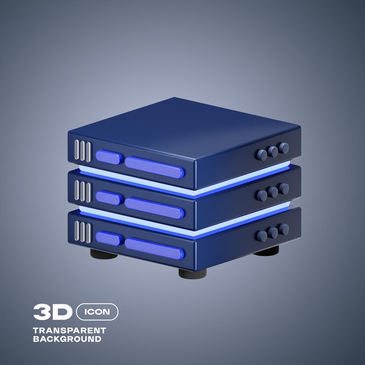 PSD futuristic cyber device 3d icon png template