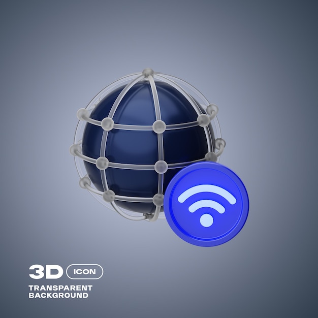Futuristic Cyber Device 3D Icon PNG Template