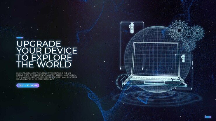 PSD futuristic design with hologram uprgrading device