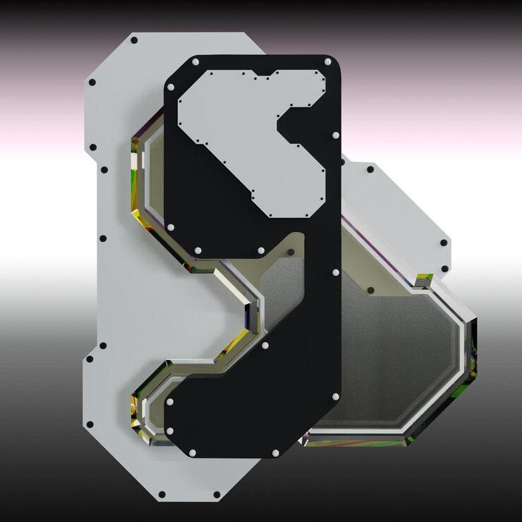 PSD futuristic liquid cooling system for high-performance pc builds
