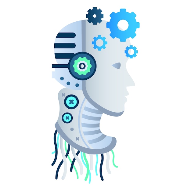 Futuristic robot illustration