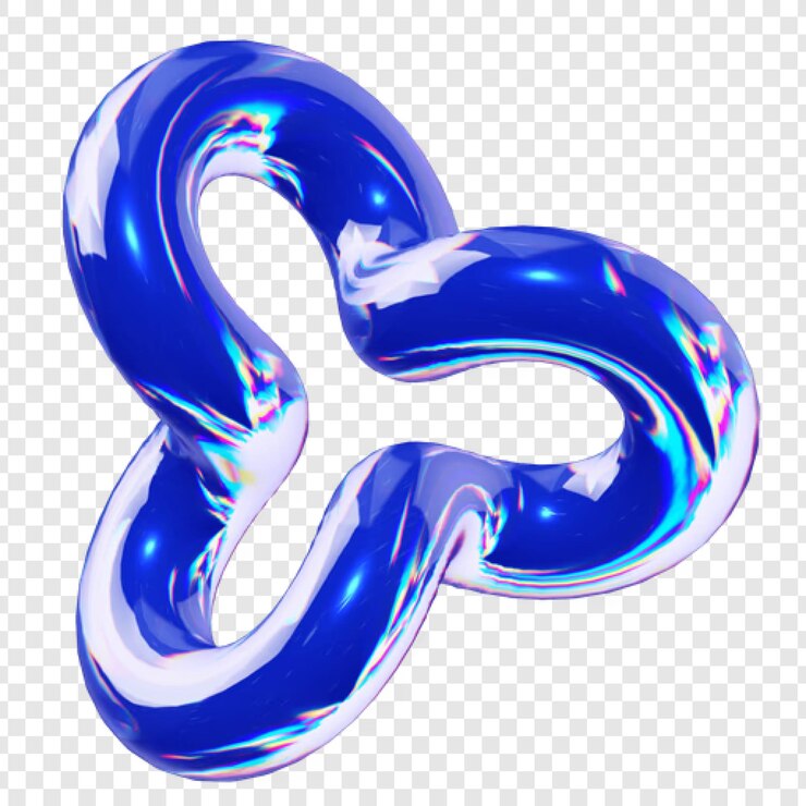 PSD futuristico 3d twisted loop lucido