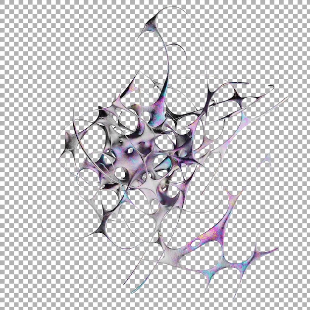 futuristisch Abstrakte metallische Form 3D-Rendering. Element für Design, Werbung.
