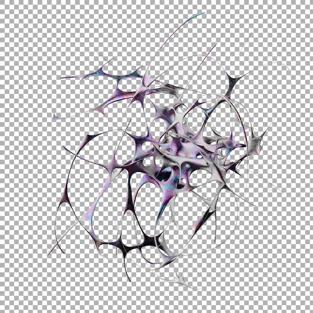 futuristisch Abstrakte metallische Form 3D-Rendering. Element für Design, Werbung.