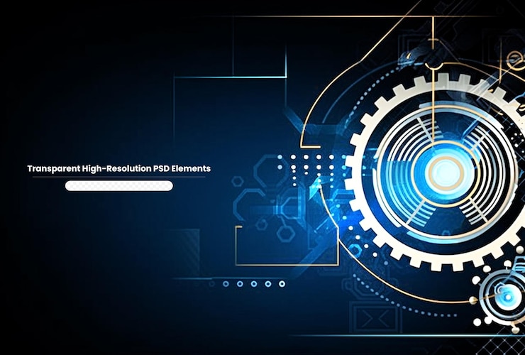 PSD futuristische abstrakte technologie-hintergrund-innovationskonzept-vektorillustration