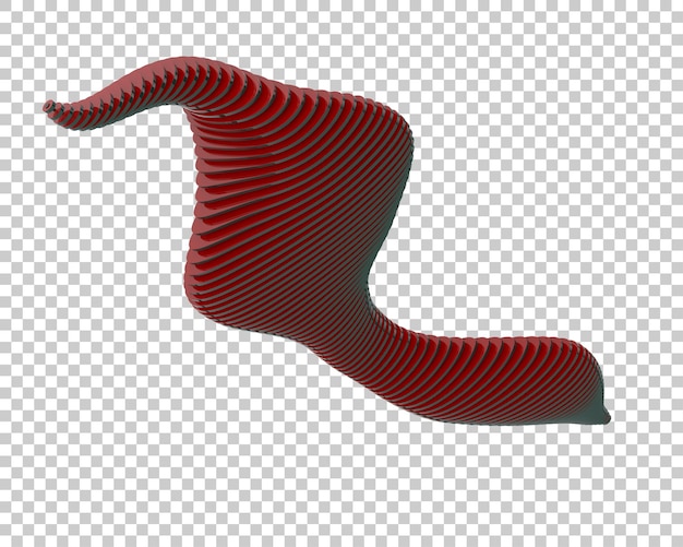 Futuristische Bank isoliert auf transparentem Hintergrund, 3D-Darstellung