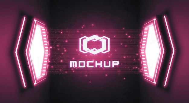 Futuristische Logoeffektprojektion