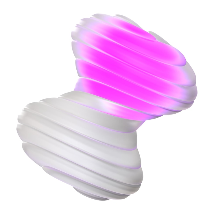 PSD futuristische morphische neon-abstrakte geometrie 3d-objekt