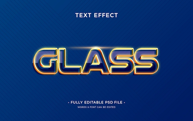 Futuristischer Glastexteffekt