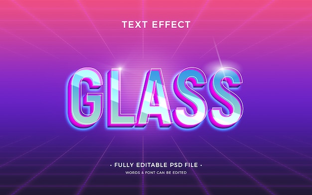 Futuristischer Glastexteffekt