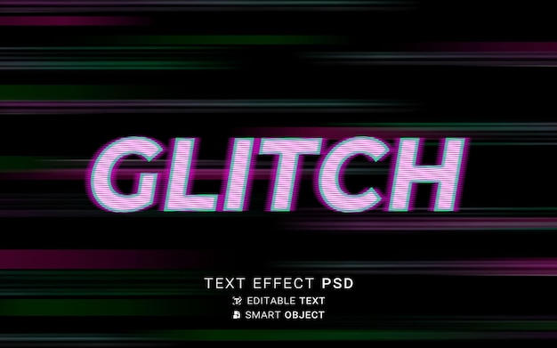 Futuristischer Glitch-Texteffekt