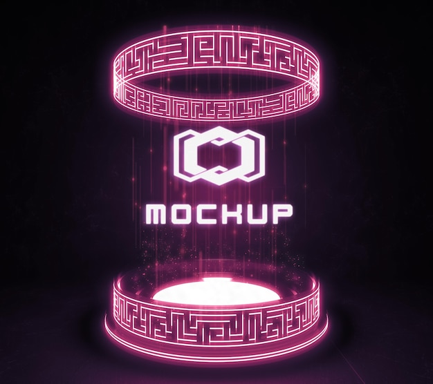 Futuristischer Logoeffekt-Projektor