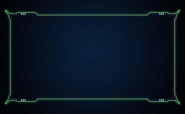 Futuristisches Neon-Rahmen-Design für Schnittstellenelemente