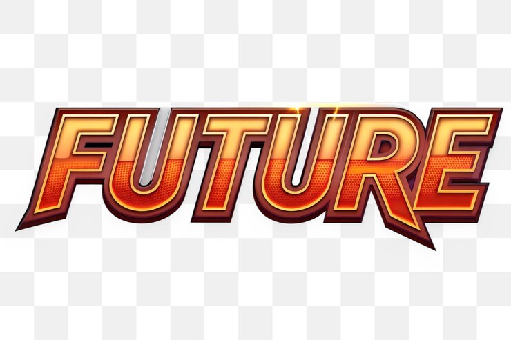 PSD futuro 3d estilo de texto efecto de acción diseño inspirado en videojuegos