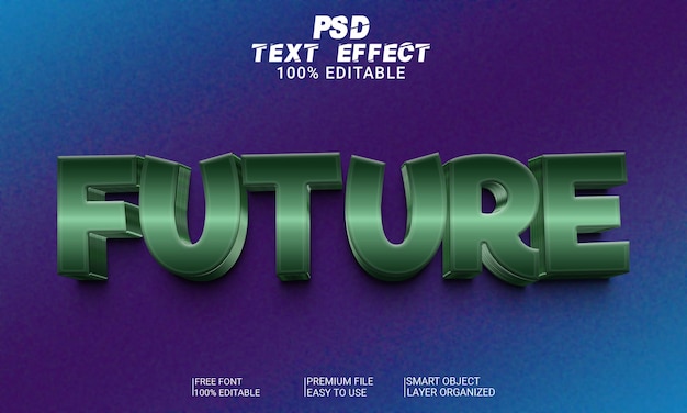 Futuro file PSD con effetto testo 3D