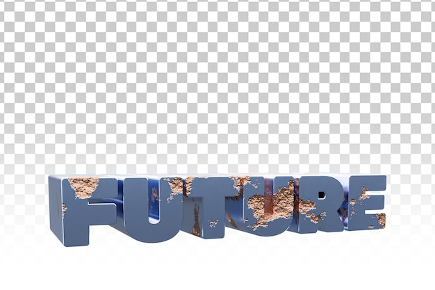 PSD futuro texto 3d