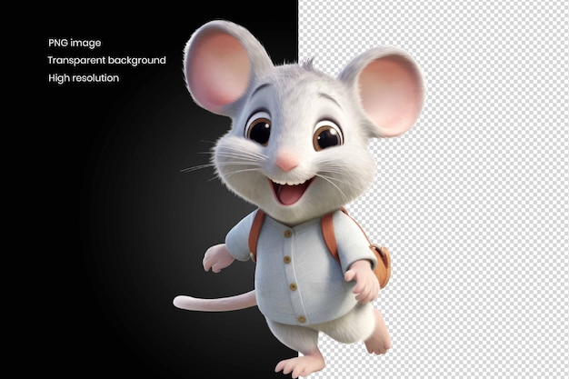 PSD fuzzy delight une adorable petite souris grise et moelleuse