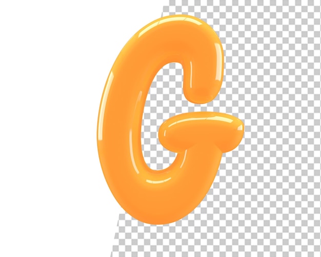 g letra oro texto 3d render