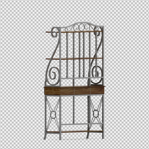 Gabinete isométrico render 3D