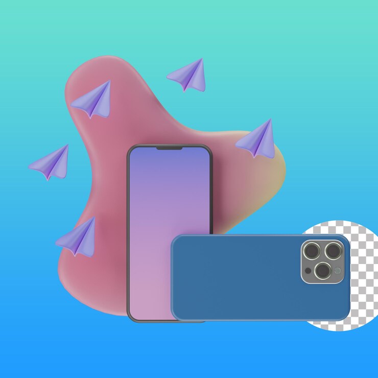 Gadgets 3d mensaje papel volador