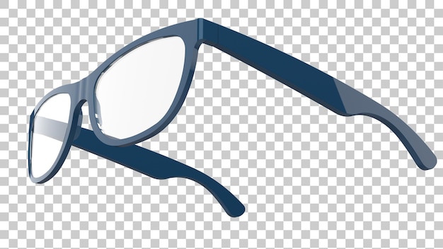 PSD gafas aisladas sobre fondo transparente ilustración de renderizado 3d