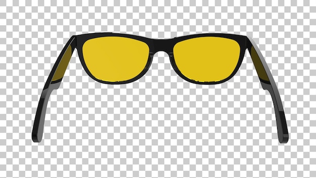 Gafas aisladas sobre fondo transparente Ilustración de renderizado 3d