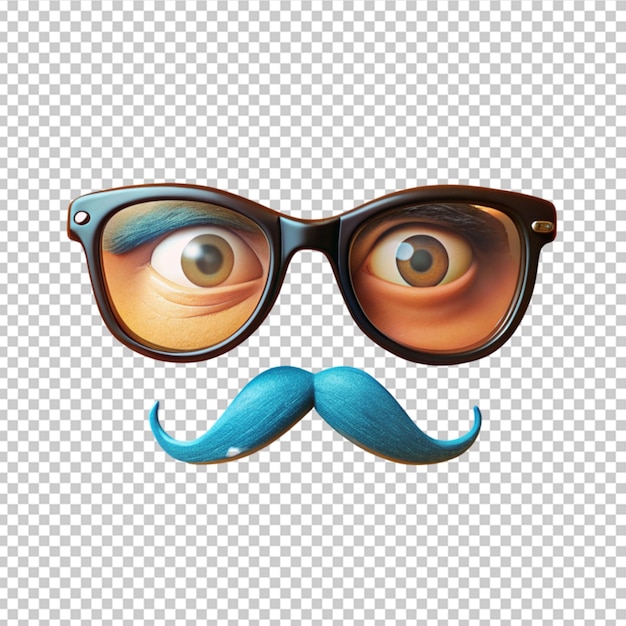 PSD gafas con bigote