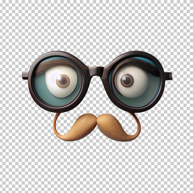 PSD gafas con bigote