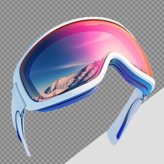 PSD gafas de deporte de invierno png aisladas sobre un fondo transparente