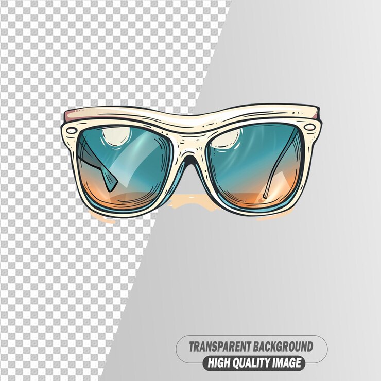 PSD gafas elegantes y elegantes en un fondo transparente archivo psd