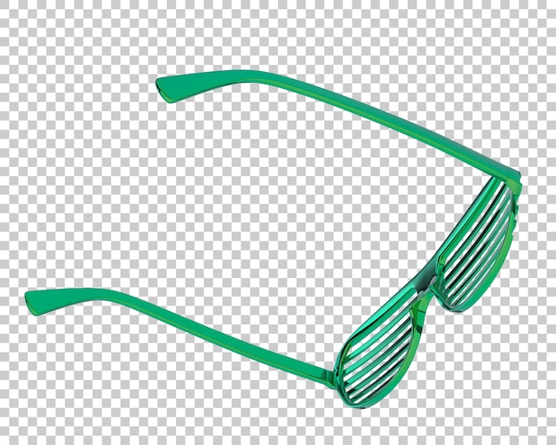 Gafas de fiesta en la ilustración de renderizado 3d de fondo transparente