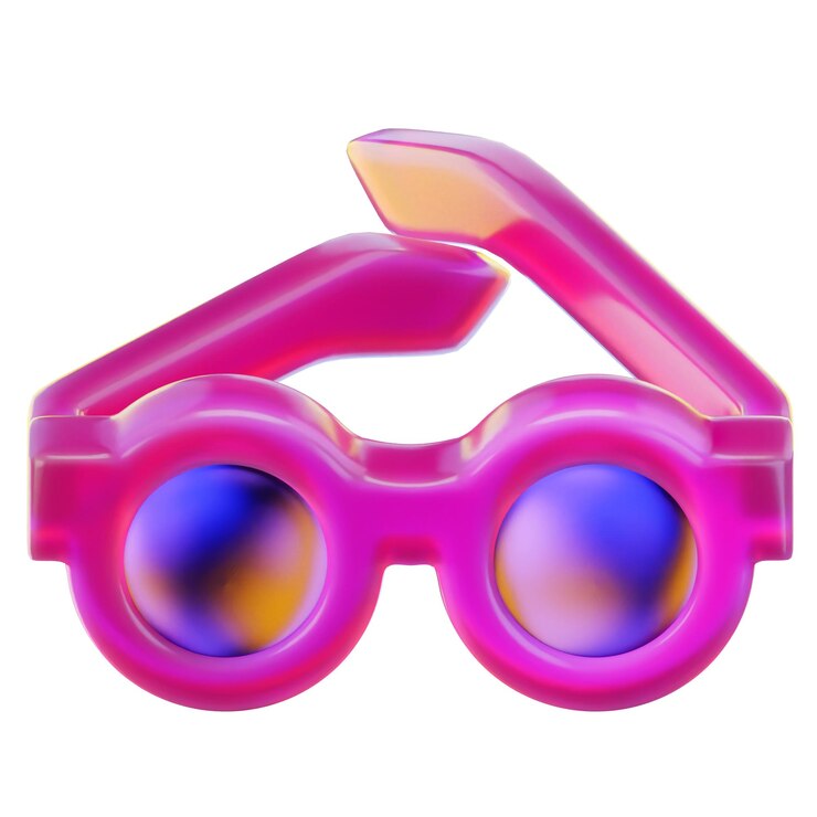 PSD las gafas icono de renderización 3d ilustración de verano