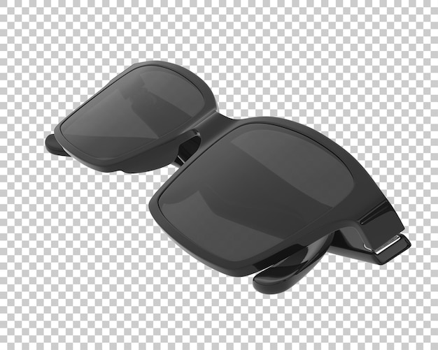 Gafas en la ilustración de renderizado 3d de fondo transparente