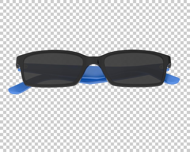 Gafas en la ilustración de renderizado 3d de fondo transparente