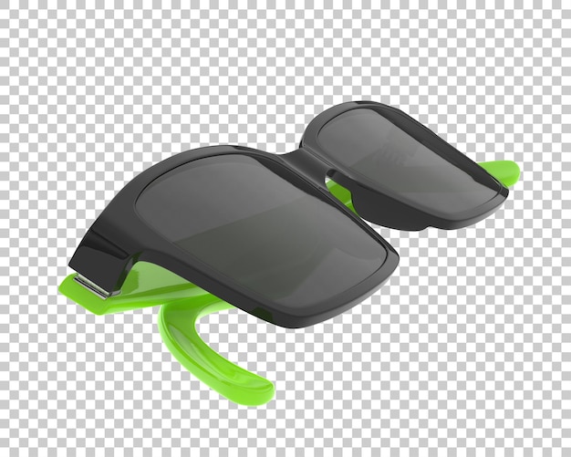 Gafas en la ilustración de renderizado 3d de fondo transparente