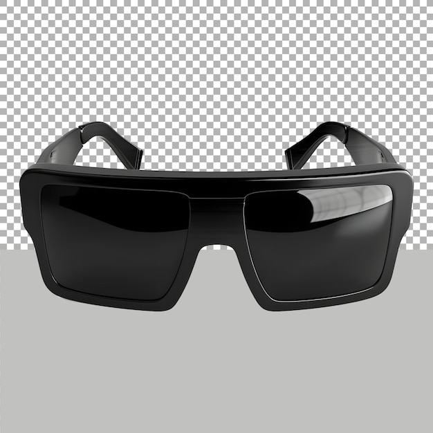 PSD gafas de ojos negros en un fondo transparente generado por ai