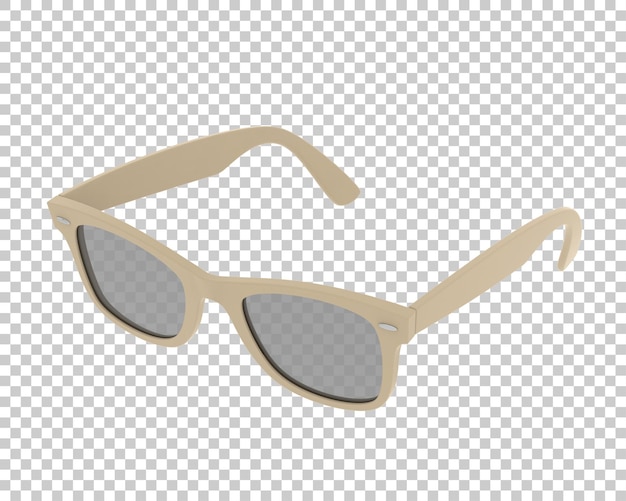 Gafas de sol aisladas en el fondo Ilustración de renderización 3D