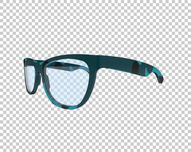 Gafas de sol aisladas en el fondo Ilustración de renderización 3D